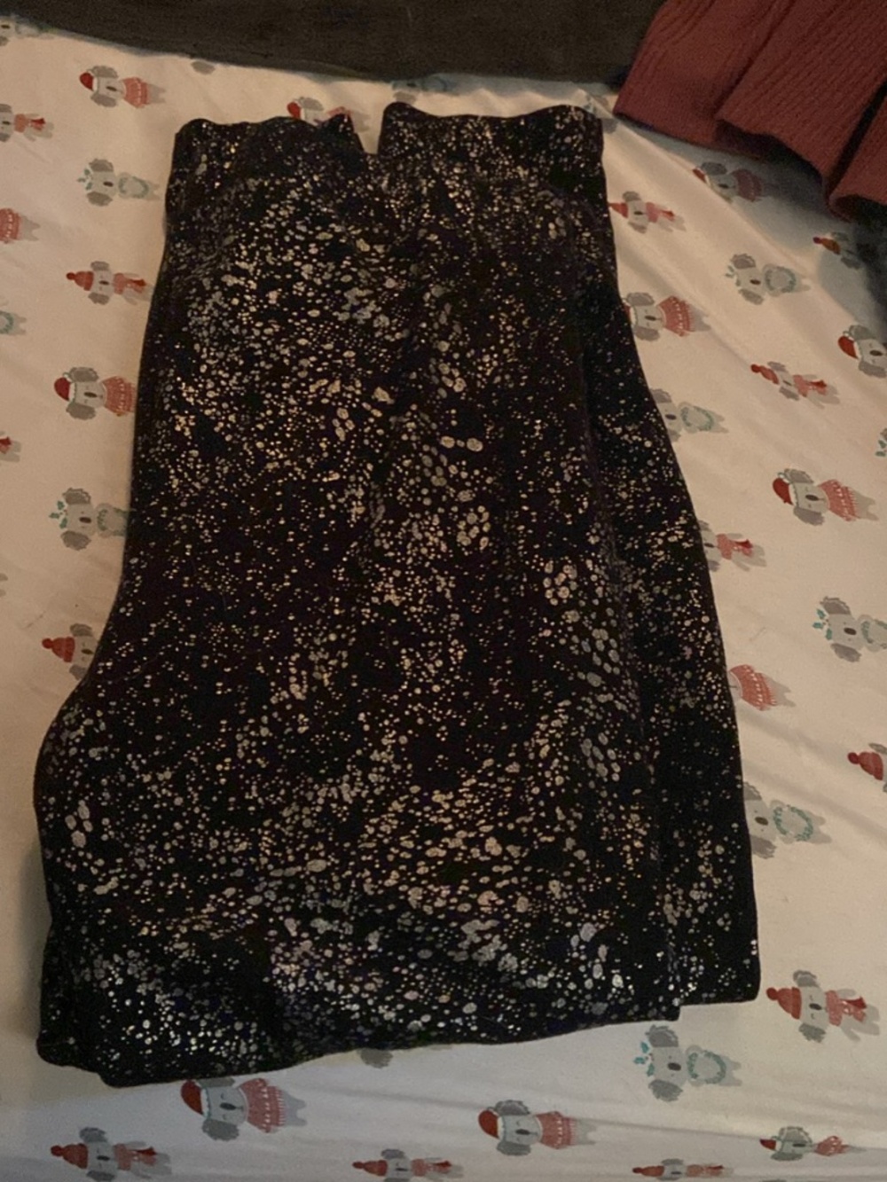 Torrid Black and Silver Metallic Splatter Leggings